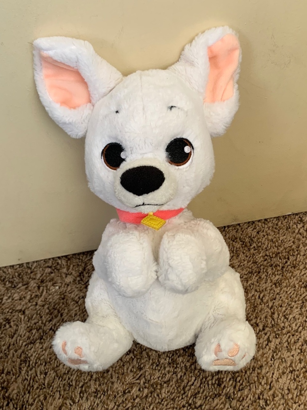Disney Parks Puppy Bolt Plush Babies White Dog Stuffed Animal